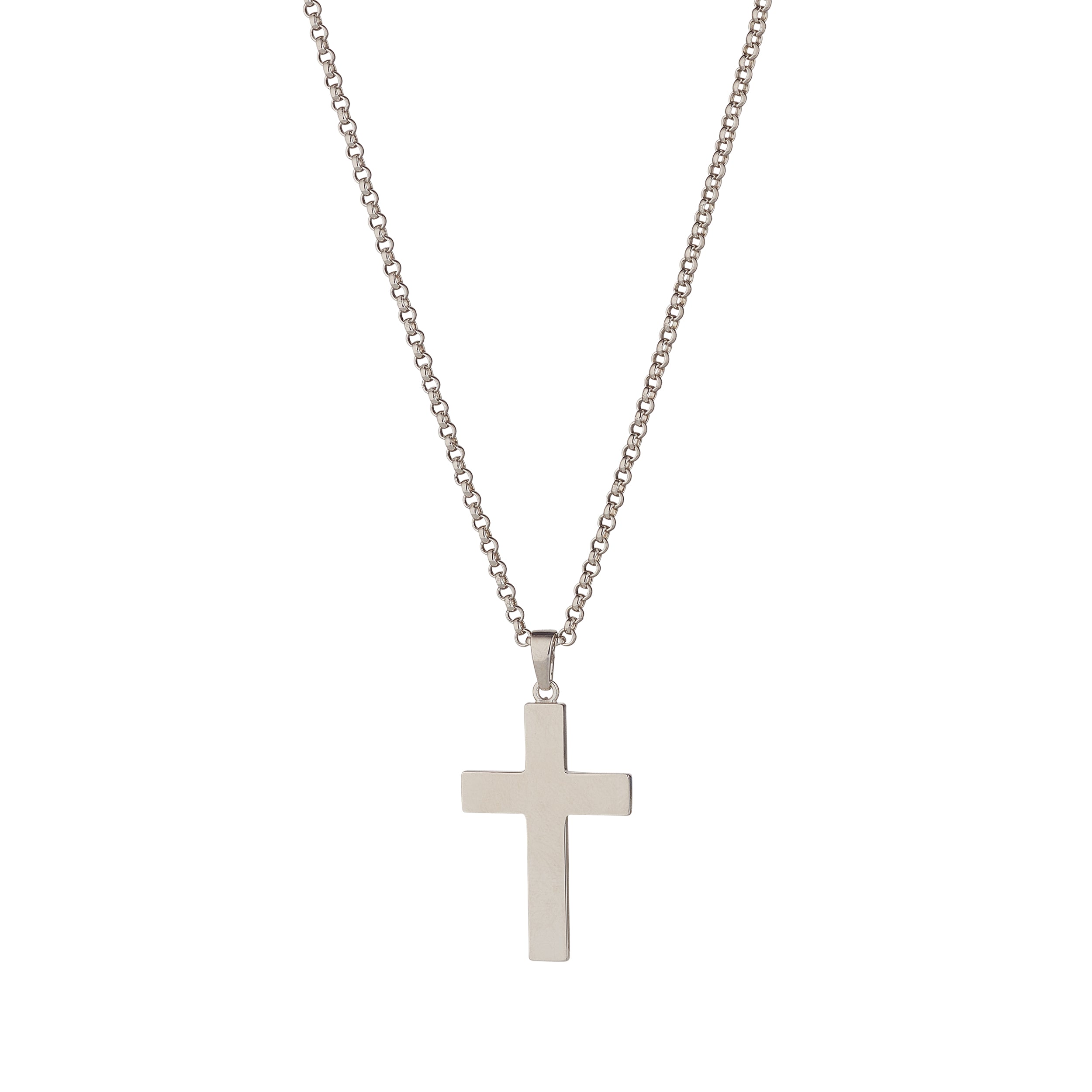 Sterling Silver 35mm Long Cross